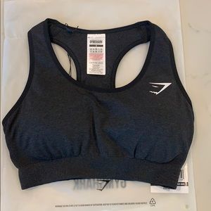 Gymshark Vital Seamless Bra - Black Marl - Size S